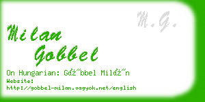 milan gobbel business card